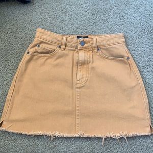 RVCA denim skirt, light orange size 27